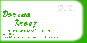 dorina krosz business card